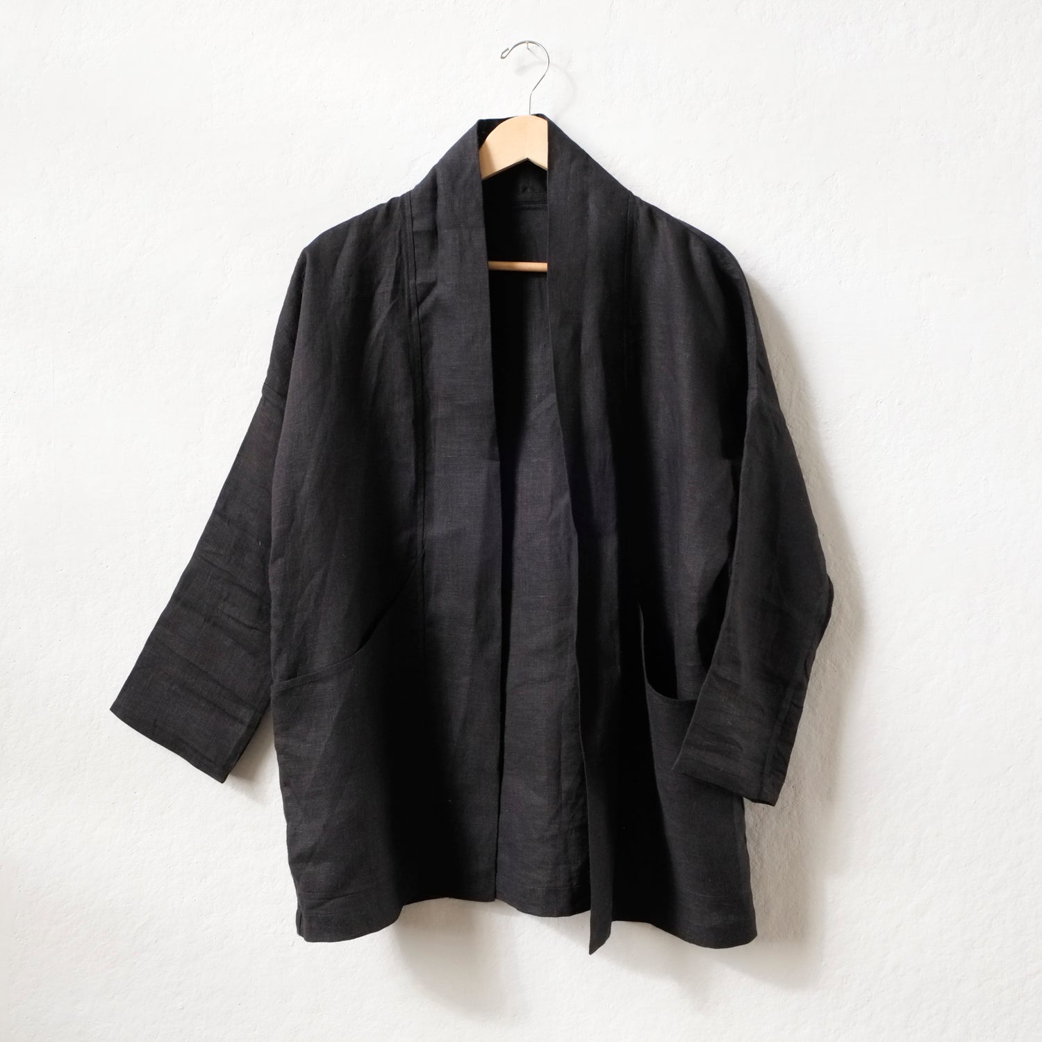 ARGUE MAILLE BLANCHE LINEN JACKET黒 Black Linen Jacket (XXS)